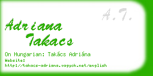 adriana takacs business card