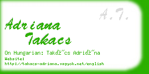 adriana takacs business card